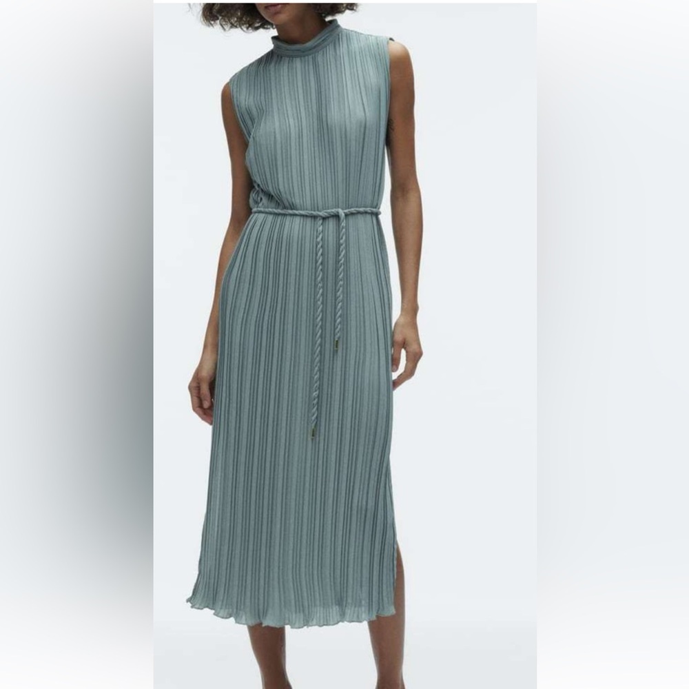Zara Teal Sleeveless Maxi Dress women size small